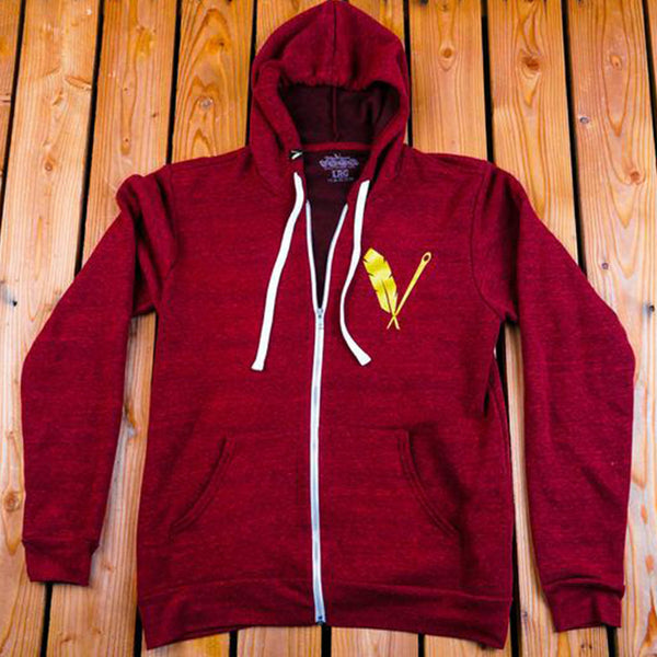 Red Gold Zip-Hood