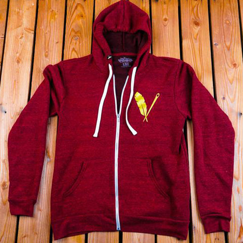 Red Gold Zip-Hood